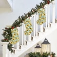 thumbnail image 5 of Bingfone White Blue Striped Sunflower Print Personalized Christmas Stocking - Snowman Design Large 18 inch,Family Holiday Season Decor, 5 of 8