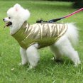 thumbnail image 4 of Winter Warm Dog Clothes Waterproof Pet Padded Vest Zipper Jacket Coat For Chihuahua French Bulldog Pet Puppy Dog Apparel Gold M, 4 of 5