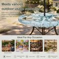 thumbnail image 6 of Round Outdoor Tablecloth with Umbrella Hole and Zipper, Coastal Octopus Tablecloth with Elastic Waterproof, Cyan Nautical Fish Shells Seaweeds Patio Table Covers for 45" - 54" Picnic Pool Tables, 6 of 9