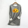thumbnail image 1 of Blouse d'Hiver Décontractée pour Femmes Style Mode en Peluche Chaude sous-Vêtements à Manches Longues Col Rond Haut Chemises pour Femmes en Liquidation, 1 of 5