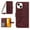Wine red, variant on For IPhone 17 Pro Max 6.9" Sunflower Embossed Strong Magnetic Attachment/Closure, Card Slots/Pocket, PU Leather Flip Wallet Case With Hanging Rope,Blue,For iPhone 17 Pro Max