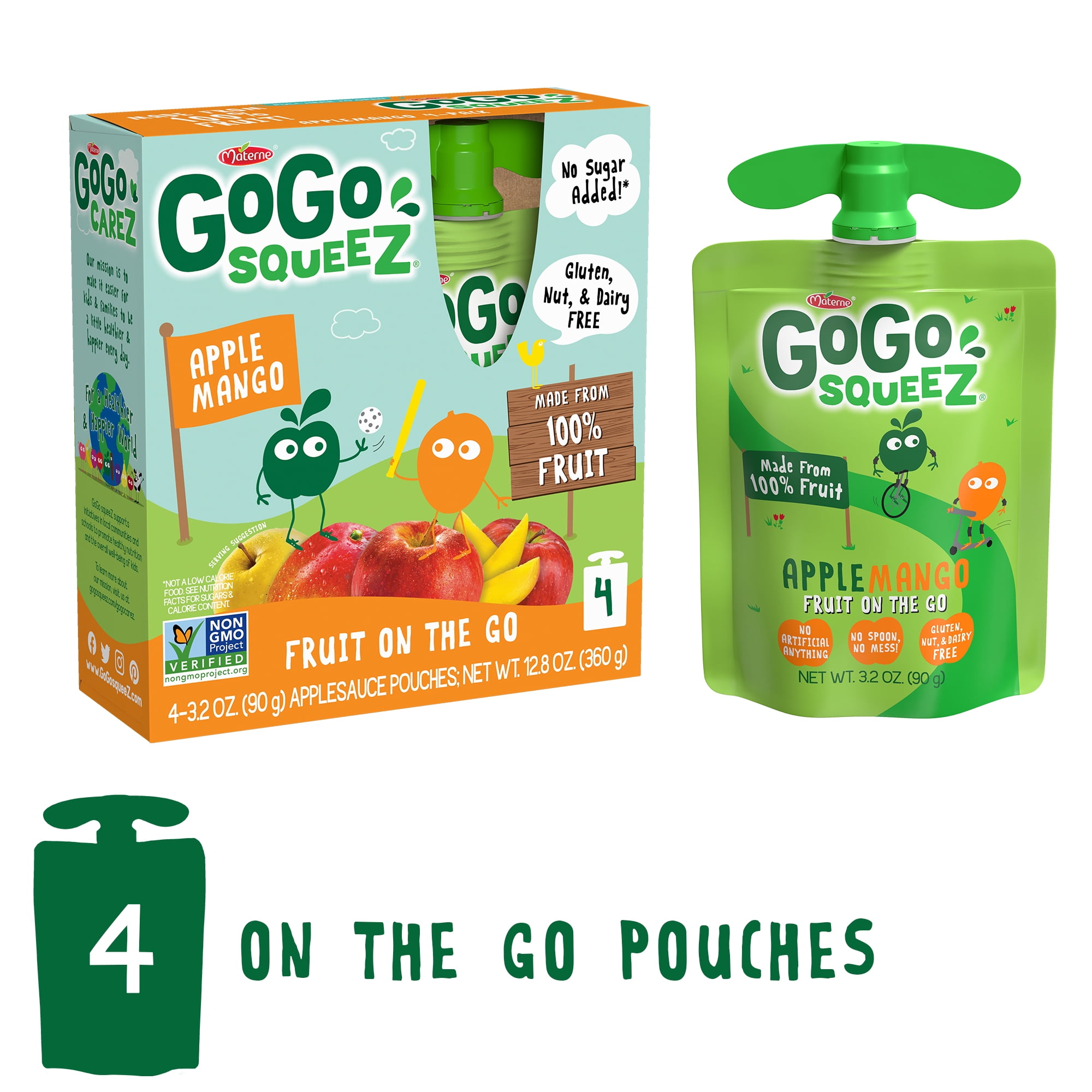 GoGo SqueeZ Applesauce Pouches Apple Mango 4 Pack Walmart Inventory gogo-squeez-applesauce-pouches-apple-mango-4-pack-walmart-inventory