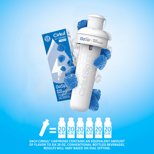 Cirkul GoSip Blue Raspberry Flavor Cartridge, Drink Mix, 1-Pack