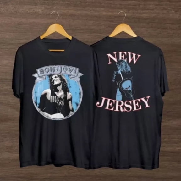 Bon Jovi New Jersey Tour T-Shirt Fan Gifts Vintage For Men Women T-Shirt