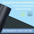 thumbnail image 5 of 2-Pack 500mm 19.68inch DIY Computer PC Case and Fans PVC Dustproof Mesh Filter Cover with 3M Magnetic Strip for Computer Chassis Speakers and More, 5 of 6