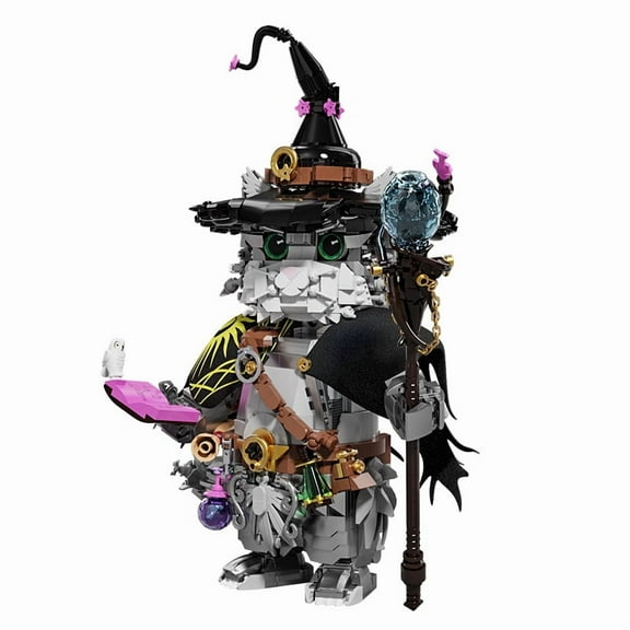 BrixVibe Wizard Cat Building Set with Light Compatible with Lego Cats Animals for Adults 14  1458pcs