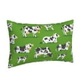 thumbnail image 2 of Haiem Pillowcase for Hair and Skin Queen - Cows With Calfs Green Printed Soft Pillowcase with Envelope Closure-16"x24", 2 of 9