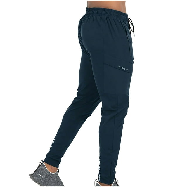 Birdeem Mens Casual Fashion Pocket Color Trend Drawstring Elastic Waist Sports Pants