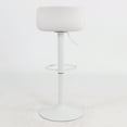 thumbnail image 4 of AmeriHome 2 Piece Plastic Adjustable Height Solid White Full Back Bar Stool, 4 of 5