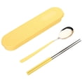 thumbnail image 1 of 1 Set Couverts Cuillère Fourchette Alimentaire Qualité Miroir Polir Lisse Bord Réutilisable Résistant à la Chaleur Dîner Inox Cuillère Fourchette Baguettes Couverts avec Boîte de Rangement Ensemble pour la Maison, 1 of 8