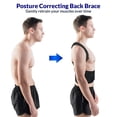 thumbnail image 2 of Corrector de postura natural para hombres y mujeres: soporte lumbar y enderezador de hombros. Brinda soporte y alivio para la zona lumbar. Ajustable, cómodo y fácil de usar., 2 of 5