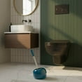 thumbnail image 4 of PISE Freestanding Peacock Blue Toilet Brush and Holder Set, 4 of 7