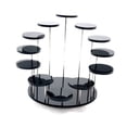 thumbnail image 3 of Round Jewelry Display Stand Multi Layer Ring Display Riser Stand Cake Dessert Rack Party Decorative Shelves 12 Layer Black, 3 of 12
