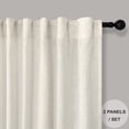 thumbnail image 2 of Cortinas Pitalk de lino transparente, 132 x 264 cm, 2 paneles, color marfil, 2 of 8