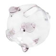 thumbnail image 3 of jifeng Clear Glass Pig Piggy Bank Money Bank Container Case Collection Money Saving Box Pink 9x8cm, 3 of 9