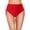 Z1-Red, variant on Women's High Waisted Bikini Bottoms, Duoif Tummy Control Ruched Bathing Suit Womens Swim Bottoms Red L