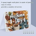 thumbnail image 3 of Yayeee Toggle Light Switch Wall Plate 2-Gang 4.56"x4.48" Decorative Outlet Cover, Autumn Day Pattern, 3 of 7