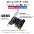 thumbnail image 3 of PCIE to SATA Card PCI-E Adapter PCI Express to SATA3.0 Expansion Card 4Port SATA III 6G for SSD HDD IPFS Mining, 3 of 5