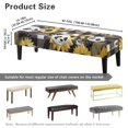 thumbnail image 3 of POLERO Cute Panda Sunflower Print Dining Bench Cover Christmas Decorations Stretch Bench Seat Slipcover with Elastic Band Rectangle Chair Cover for Living Room Patio, 3 of 7