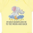thumbnail image 4 of Inktastic My Great Grandpa Loves Me to the Moon and Back Elephants Boys or Girls Baby Bodysuit, 4 of 5