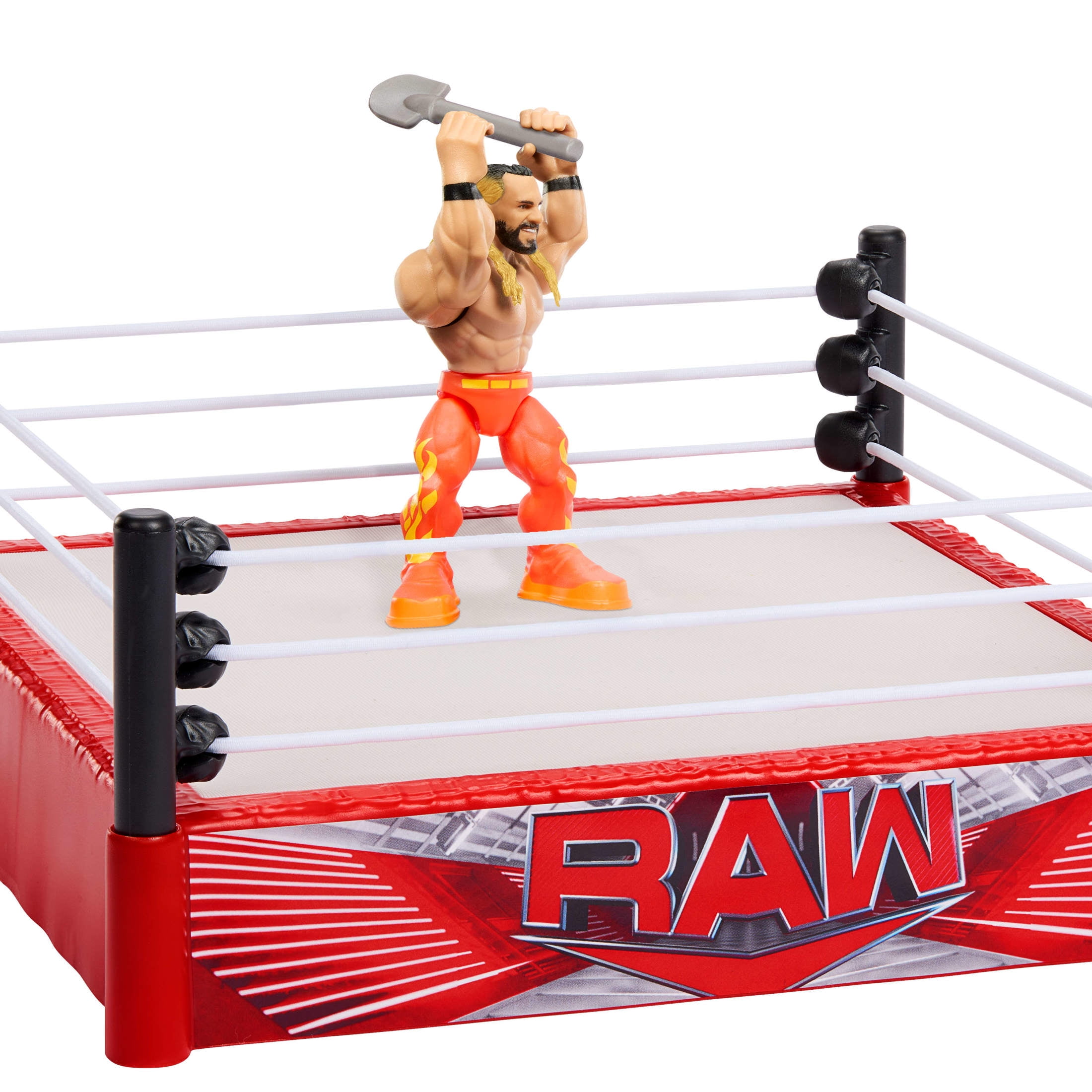 Free Shipping! WWE Rebound Ring Playset with Seth Rollins Mini