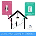 thumbnail image 6 of Skylink SK-7A DIY 3-Way Dimmable On Off Anywhere Lighting Home Control Dimmer Wall Switch Set with Snap On Cover, no neutral wire required., 6 of 10