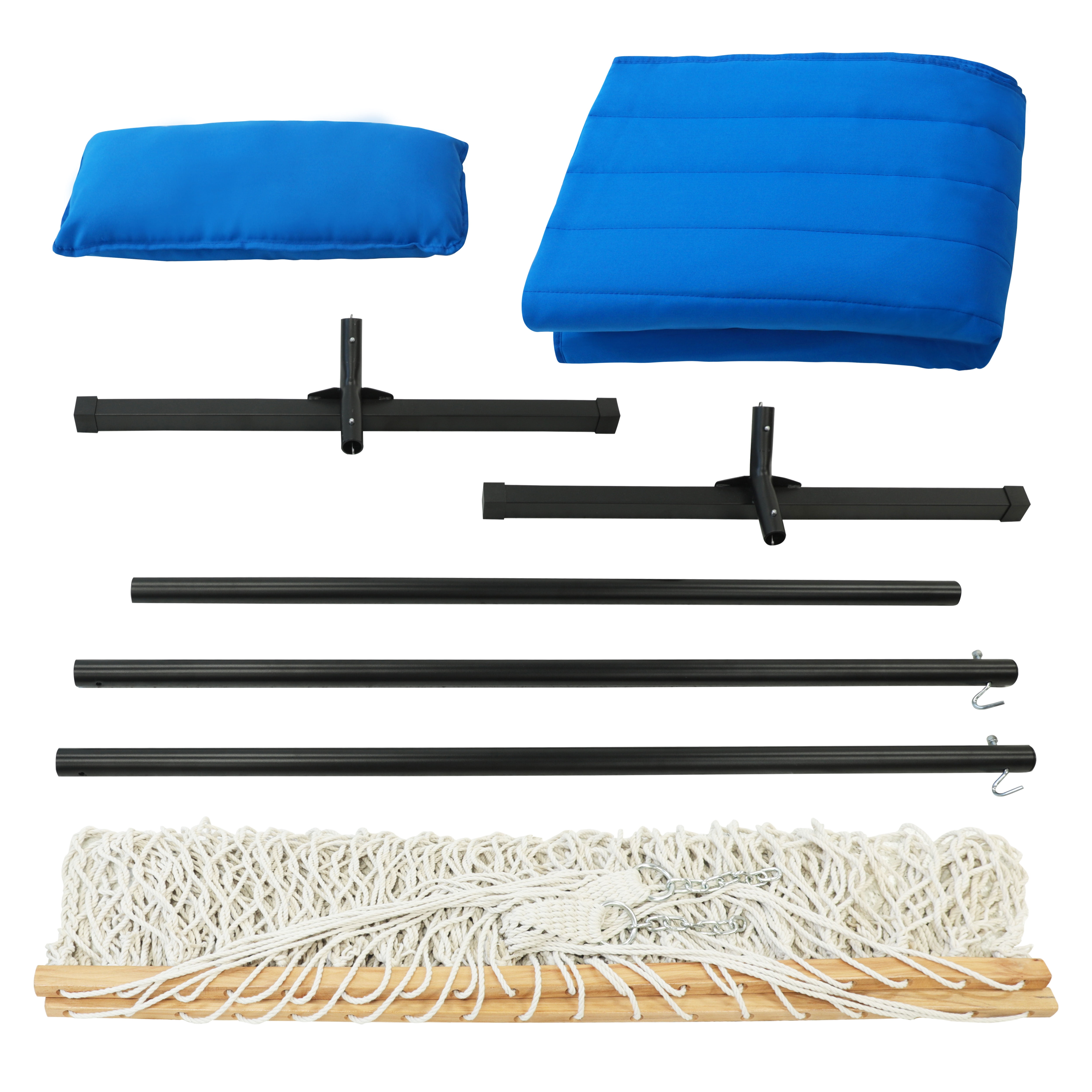 VEIKOUS 12FT Two-Person Hammock with Stand and Pillow, Dark Blue