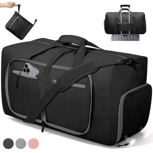Cshidworld 65L Foldable Duffel Bag Travel Gym Bag