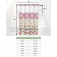 thumbnail image 6 of No Hook Shower Curtain with Snap in Liner, Pink Striped Plaid Flower Plant Pattern Hotel Shower Curtains for Bathroom, Washable Shower Curtain Liner Set with Mesh Top Window, 72"x72", 6 of 6