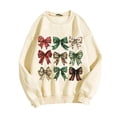 thumbnail image 2 of FcBaudy Chandails en Molleton pour Femmes, Chandails en Molleton Sans Capuche, Chandails en Molleton pour Femmes Mode Manches Longues Col Rond T-Shirt Imprimé Blouse Ample Chandails en Molleton Sans Capuche Blouse en Polyester pour Femmes, 2 of 3