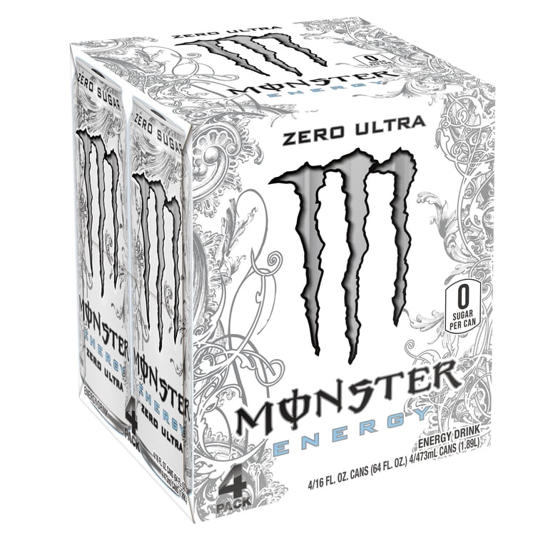 Monster Energy Zero Ultra Sugar Free, 16 fl oz, 4 Pack photo 3