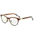 thumbnail image 1 of Lunettes de Lecture Progressives Multifocales Blocage de Lumière Bleue Oeil de Chat Femmes Lecteurs, Brun, +3,00 Force, 1 of 2