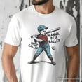 thumbnail image 2 of Baseball Retro T-Shirt Wanna Be a Baller, Vintage White and Natural Tee, 2 of 8