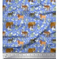 thumbnail image 1 of Soimoi Poly Georgette Fabric Kangaroo,Elephant & Lion Animal Decor Fabric Printed Yard 42 Inch Wide, 1 of 3