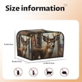 thumbnail image 5 of Yiaed American Wildlife Deer Forest Print 4 Slice Toaster Dust Cover Bread Machine Oven Dustproof Cover Kitchen Bakeware Protector Dustproof Fingerprint Protection, 5 of 7