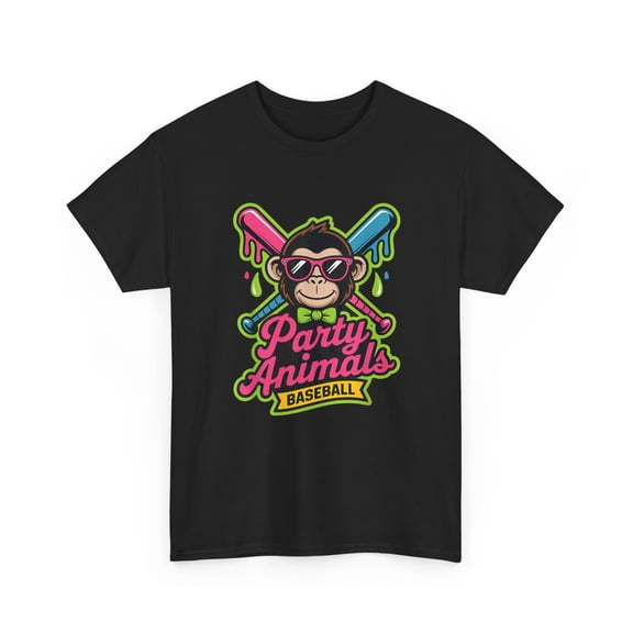 Party Animals Baseball Monkey Ice Cream T-Shirt