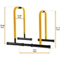 thumbnail image 6 of Relife Sports Dip Station Heavy Duty Dip Bar Stand Fitness Adjustable Parallel Bars 300LB Yellow, 6 of 13
