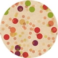 thumbnail image 1 of Ahgly Company Machine Washable Indoor Round Transitional Khaki Gold Area Rugs, 3' Round, 1 of 7