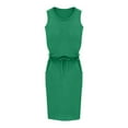 thumbnail image 6 of Ierhent Business Casual Dresses for Women Womens Summer Sleeveless Mini Dress Casual Loose V Neck Sundress with Pockets(Mint Green,XXL), 6 of 6