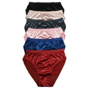 Angelina Classic High-Cut Satin Briefs (6-Pack)