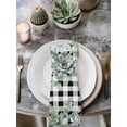 thumbnail image 2 of Green Eucalyptus Leaves Cloth Napkins Set of 6 Reusable Dinner Napkins, Daisy Floral Cocktail Napkin Washable Table Napkins for Wedding/Holiday Party/Baby Shower 20"x20", 2 of 7