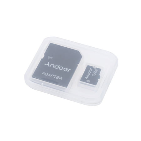 Andoer 32GB Class 10 Memory Card TF Card TF Card Adapter for Camera Car Camera Cell Phone Table PC Audio Player (Best Phone For Memory And Camera)