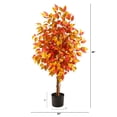 thumbnail image 3 of Nearly Natural Ficus Artificial Fall Harvest Potted Tree- 4’- Unlit, 3 of 3