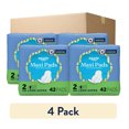 thumbnail image 3 of Equate Maxi Pads with Wings, Size 2, Long Super Absorbency, Compare to Always® (168 Count), 3 of 11