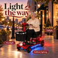 thumbnail image 6 of Ecomobi 4 Wheel Foldable Mobility Scooter for Senior with Removable Lithium Battery, 41 lbs Lightweight Powered Wheelchair for Adult,300 lb Capacity,Travel Scooter for Elderly,Red, 6 of 9