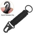 thumbnail image 3 of Uxcell Paracord Llavero, Paquete de 4 Lanyard trenzado Clip de llave Cadenas de supervivencia negras, 3 of 6