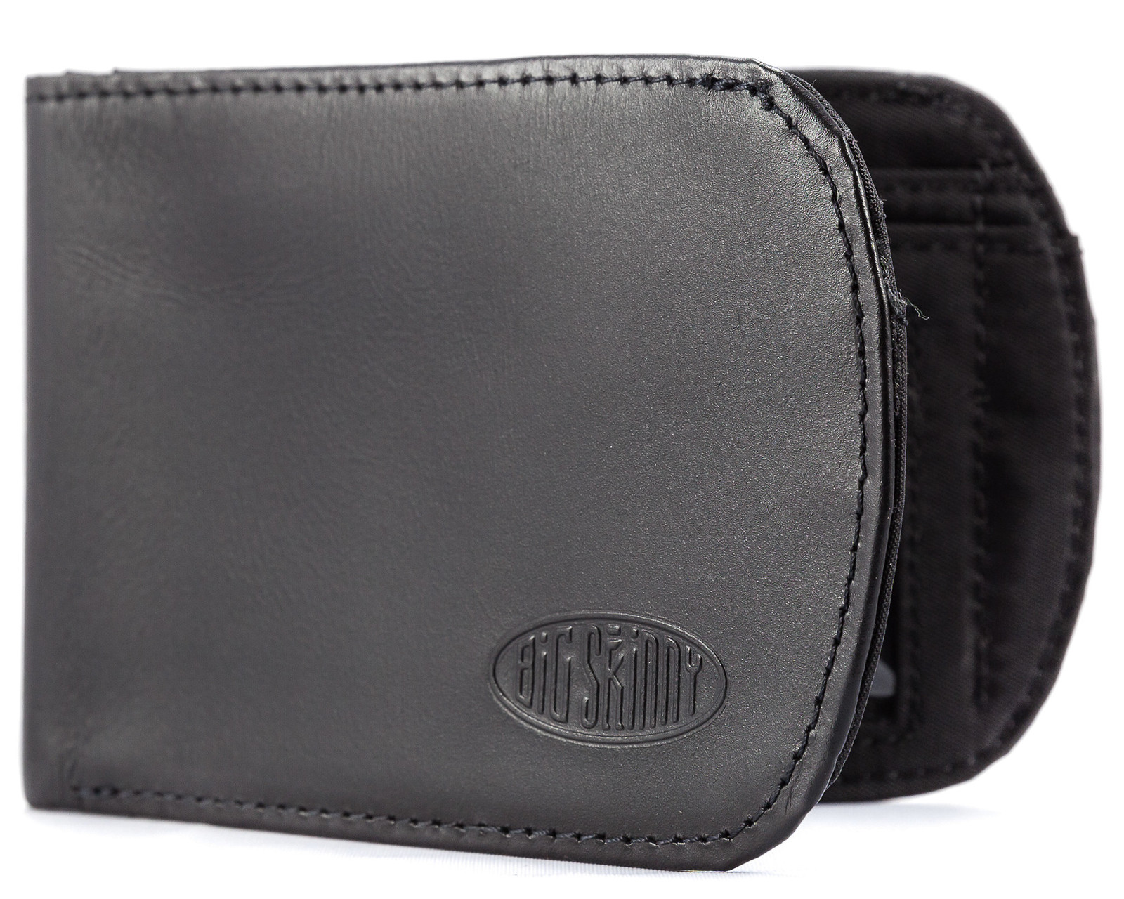 Big Skinny Thin Leather Hybrid RFID Blocking Curve Front Pocket Wallet - image 1 of 4