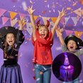 thumbnail image 2 of Sombrero con luces LED para vacaciones de Halloween que brilla intensamente, se puede usar en la cabeza o como colgante, sombrero de bruja, Kits de decoración para fiestas Zigzag violeta más luz Bearachild HA007401-01, 2 of 6