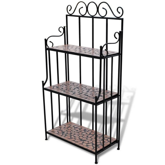 vidaXL Plant Rack Plant Stand Shelves Flower Pot Stand for Hall Patio Mosaic