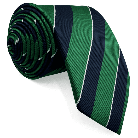 Men's Ties Necktie Green Blue Stripe Classic Size 57.5"